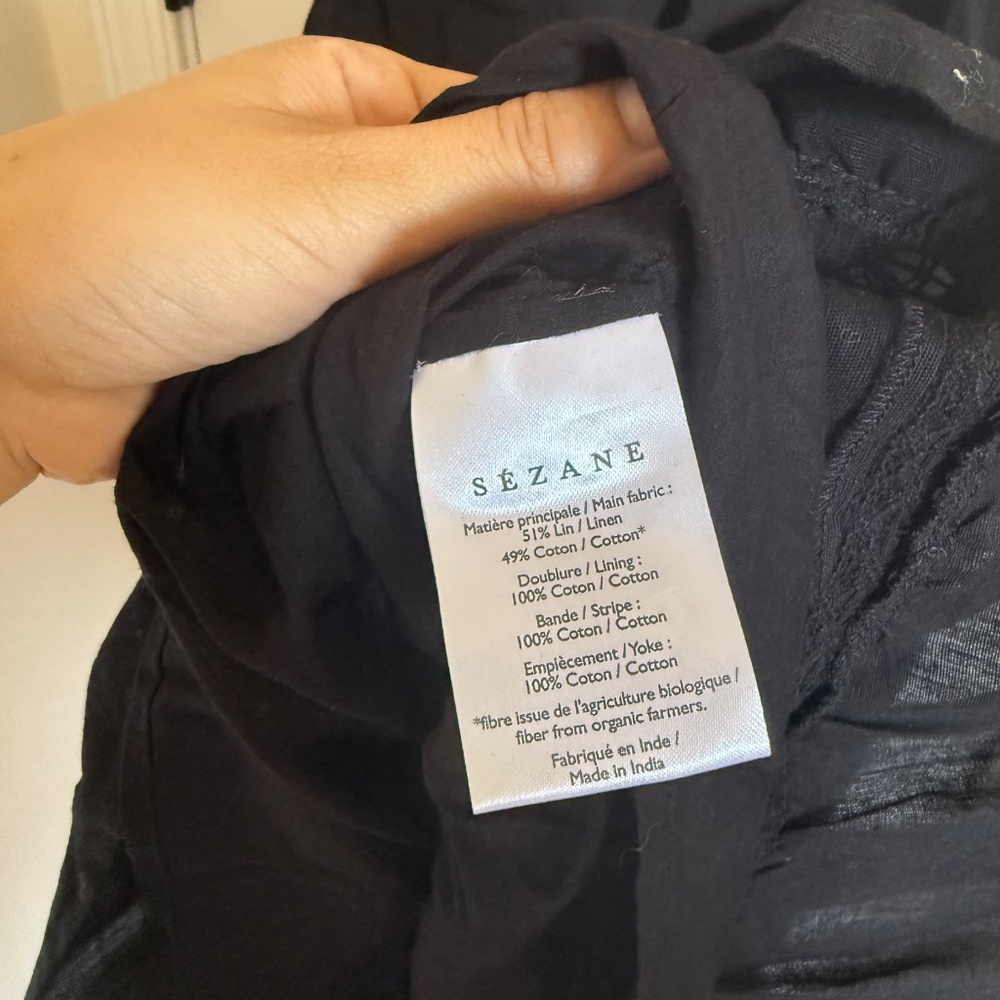 Sezane Zarri Dress Black - Size 2 - Picture 11 of 11